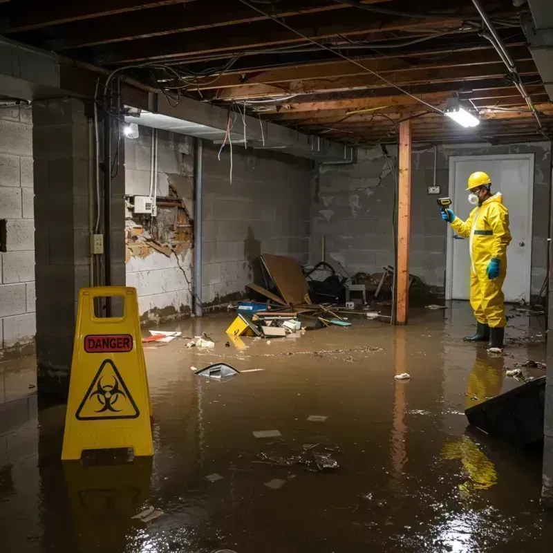 Flooded Basement Electrical Hazard in Oxford, GA Property